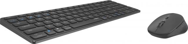 Wireless Keyboard Set RAPOO 9700M, Multi mode, Bluetooth, 2.4Ghz, Dark gray 
