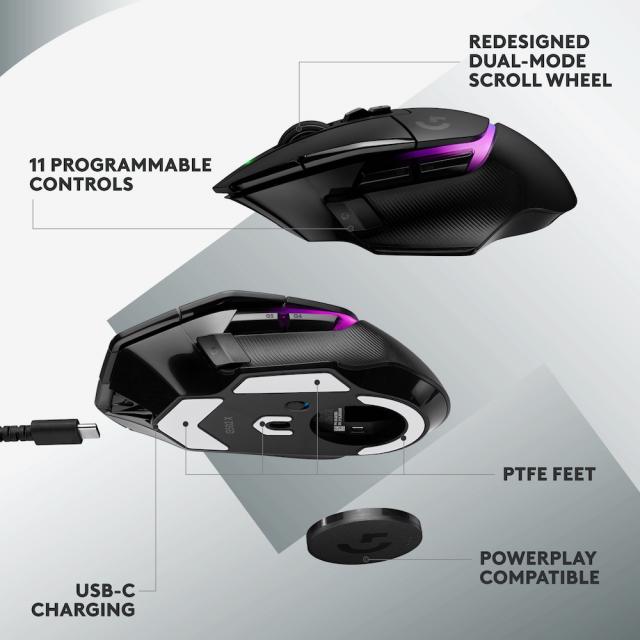 Геймърска мишка Logitech G502 X Plus Black Lightsync RGB 