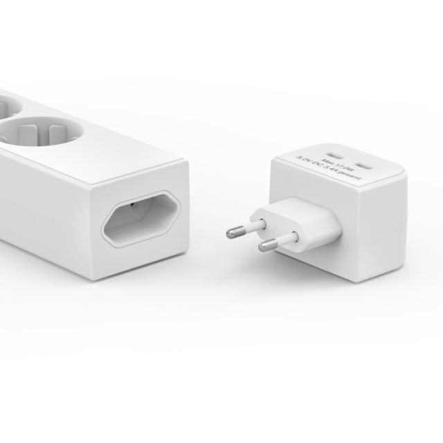 HAMA Разклонител 5 гнезда, 17 W, 2хUSB-C, 223191 