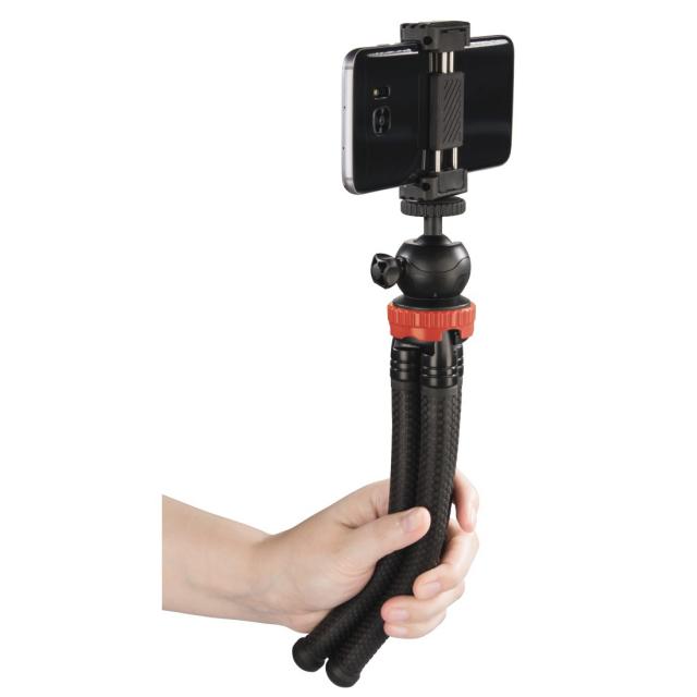 Hama "FlexPro" Tripod for Smartphone, GoPro and Photo Cameras, 27 cm, red 