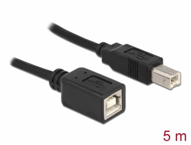 Delock Extension Cable USB 2.0 B male > B female 5 m 