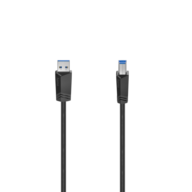 Кабел HAMA USB 3.0 -A мъжко -B мъжко, 1.5 м, 1 звезда 