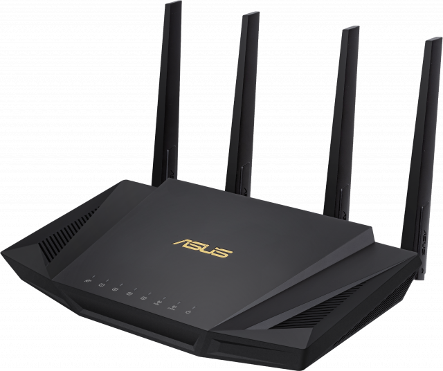 Безжичен рутер ASUS RT-AX58U V2, AX3000 Dual Band WiFi 6 (802.11ax), MU-MIMO, IPv6, OFDMA, AiMesh, AiProtection Pro, 2402 Mbps 