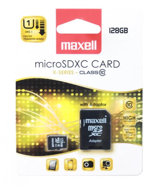 Карта памет Maxell micro SDXC, 128GB 