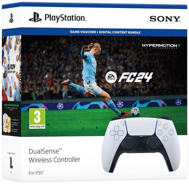 Безжичен геймпад Sony PS5 DualSense Wireless Controller + EA Sports FC 24 Bundle 