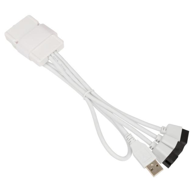 Lian Li USB 2.0 1-to-3 Hub Type-A Male Port - White 