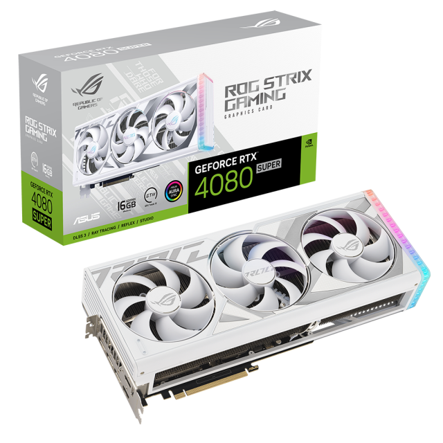 Видео карта ASUS ROG STRIX RTX 4080 SUPER OC 16GB GDDR6X White 