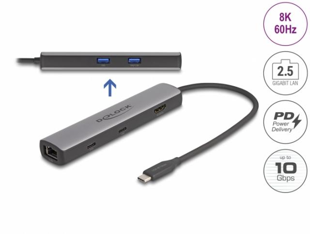 Докинг станция Delock USB 40 Gbps USB Type-C 