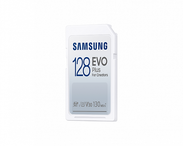 Карта памет Samsung EVO Plus, SD Card, 128GB, Бяла 