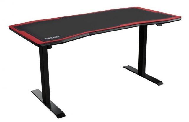 Gaming desk Nitro Concepts D16E, Carbon Red, Electric Height Adjustment 