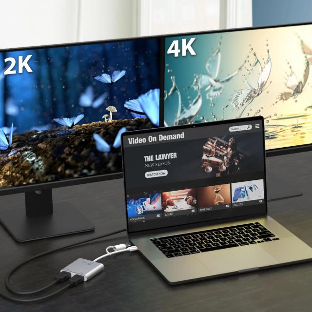 j5create USB-C to Dual HDMI Multi-Monitor Adapter 