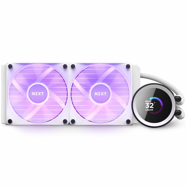 Охладител за процесор NZXT Kraken 240 RGB White, LCD Display 