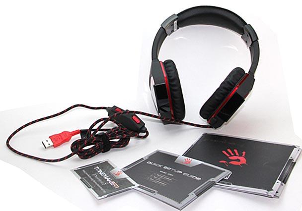 Gaming Earphone A4TECH Bloody G501 Radar 360, Microphone, Black/Red 