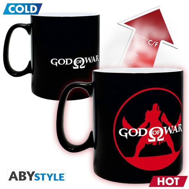 Чаша ABYSTYLE GOD OF WAR - Kratos, Сменящ се цвят, 320ml 