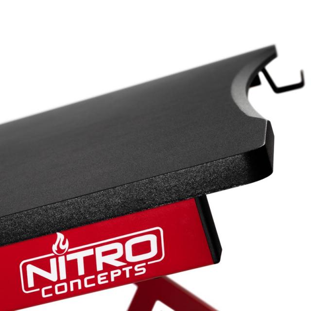 Gaming desk Nitro Concepts D12, Black/Red 