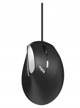 Ergonomic Optical Mouse RAPOO EV200, Black