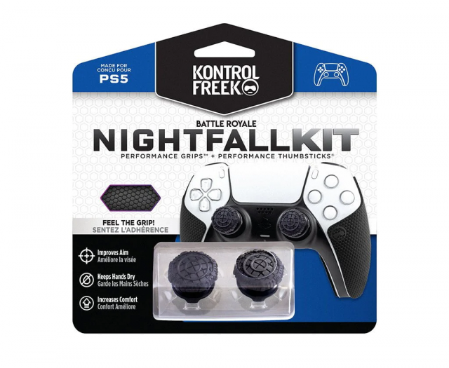 Аксесоар Kontrolfreek Performance Nightfall Kit PS5 с включени сменяеми бутони и грипове за DualSense 