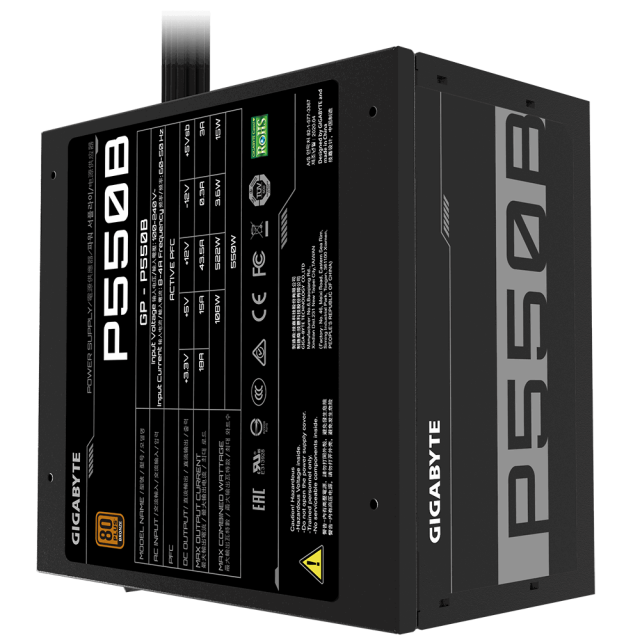 Захранващ блок Gigabyte GP-P550B, 550W, 80+, Bronze 