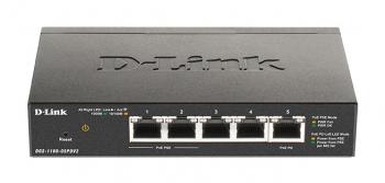 Switch D-Link DGS-1100-05PDV2 5 port 10/100/1000 Gigabit Smart Switch, PoE managed