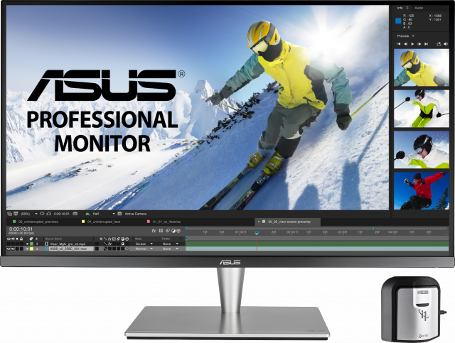 Monitor ASUS PA32UC-K 32'' Professional Monitor, 4K (3840 x 2160), IPS, Quantum Dot, HDR1000, 384 zones local dimming, 99.5% Adobe RGB/95% DCI-P3, E< 2, X-Rite i1 Display Pro 