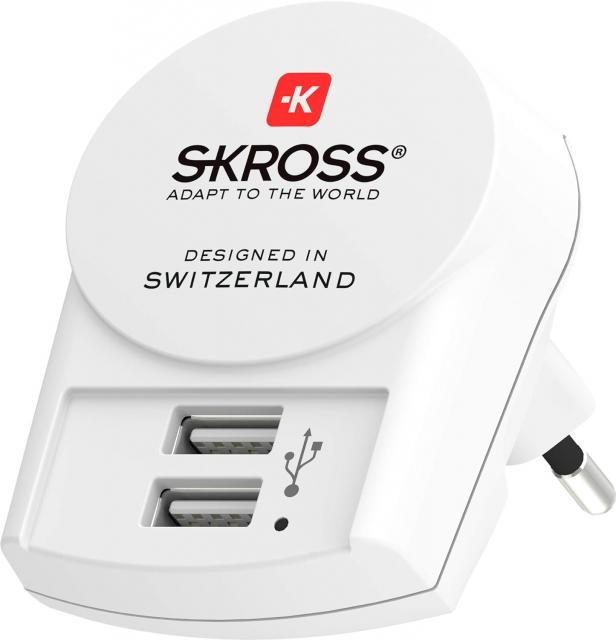 Skross Euro USB Charger 1.302421, 2 x USB-A, 2.4A 