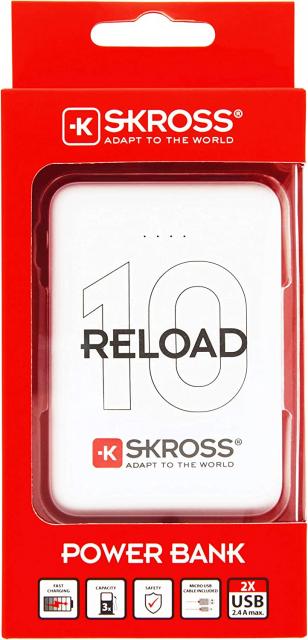 External battery СКРОСС RELOAD 10, 10000 mAh, White 