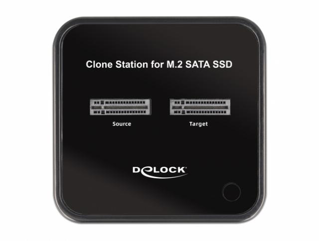 Докинг станция Delock M.2, 2 x M.2 SATA SSD, Клониране 