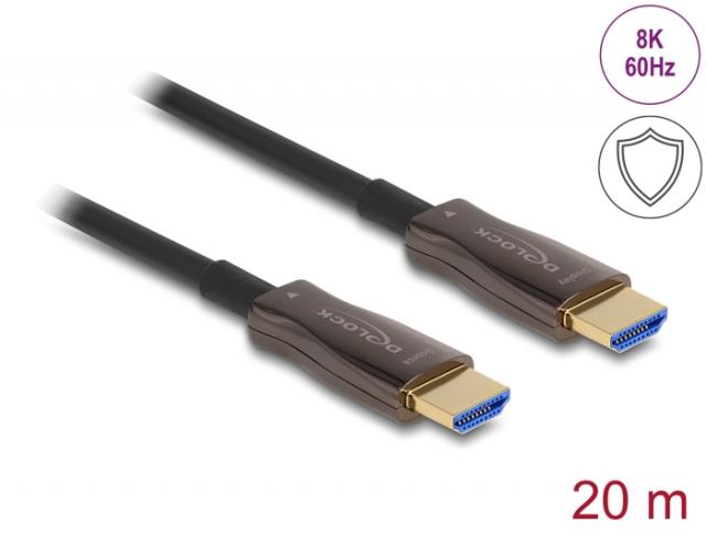 Оптичен кабел Delock, HDMI 8K, 60Hz, 48Gbps, 20 m 