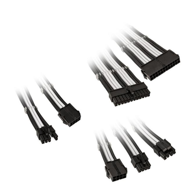 Sleeved Extension Cable Kit Kolink Core, Black/White 