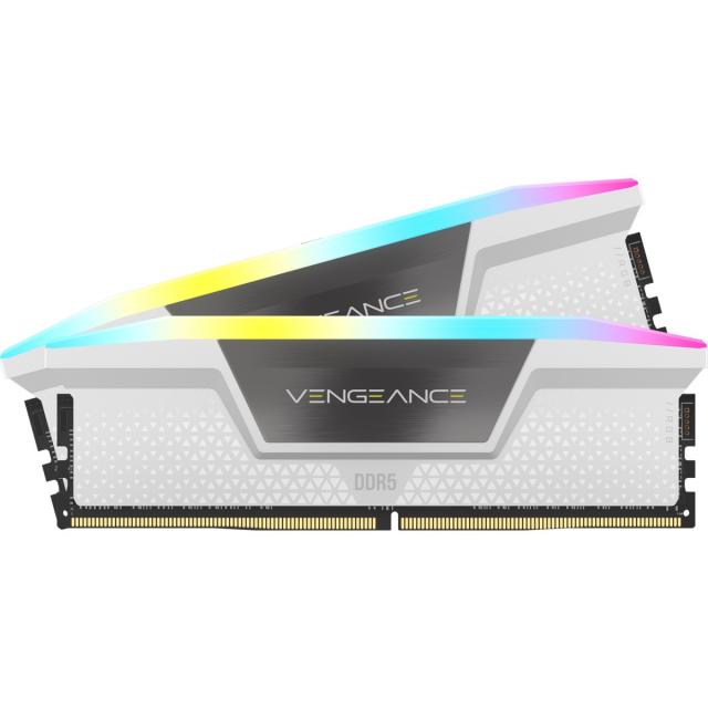 Памет Corsair Vengeance White RGB 32GB(2x16GB) DDR5 5200MHz CMH32GX5M2B5200C40W 