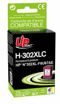 Ink cartridge UPRINT F6U67AE-N°302XL HP, Colors