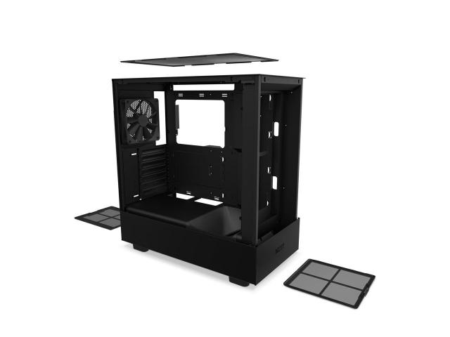 Кутия NZXT H5 Flow Matte Black, Mid-Tower 