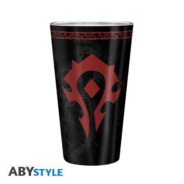 ABYSTYLE WORLD OF WARCRAFT XXL glass + Keychain + Pocket Notebook Horde 