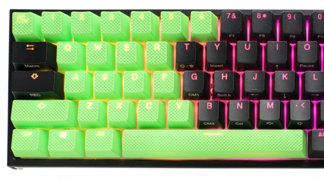 Капачки за механична клавиатура Ducky Green 31-Keycap Set Rubber Backlit Double-Shot US Layout 