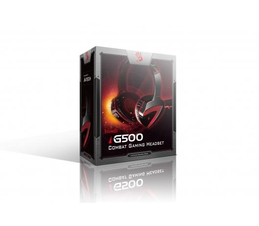 Gaming Earphone A4TECH Bloody G500, Microphone, Black/Red 