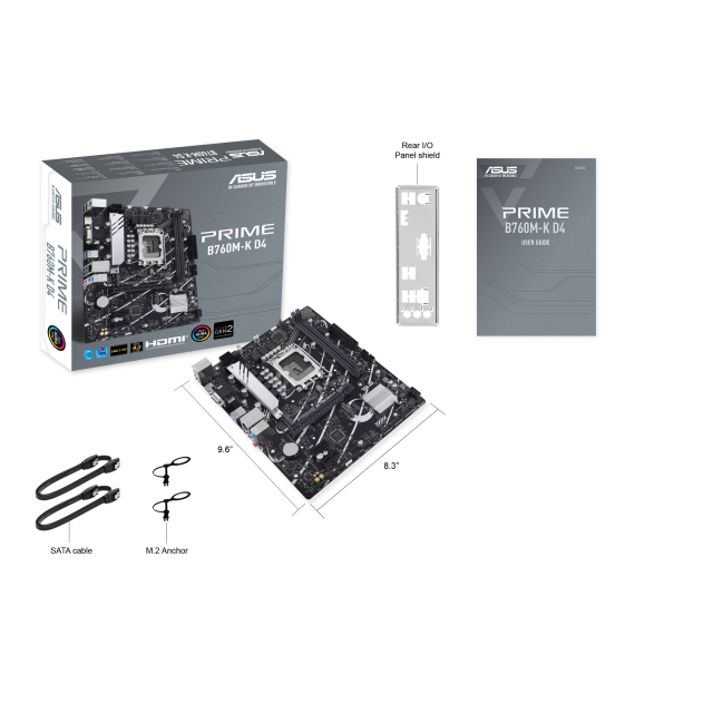 Дънна платка ASUS PRIME B760M-K D4, LGA 1700, mATX 