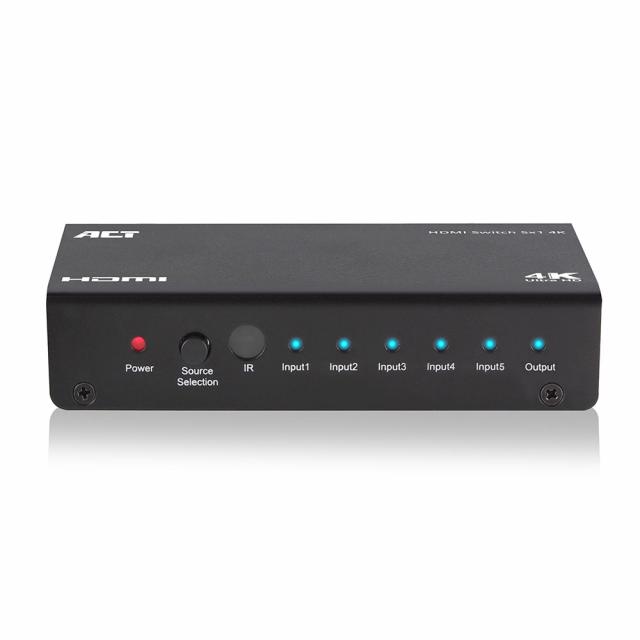 5x 1 HDMI switch, 3D and 4K support 