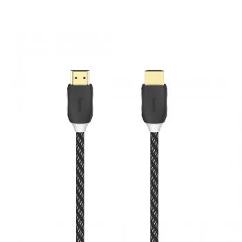 Кабел HAMA 205444, HDMI мъжко - HDMI мъжко, Ethernet, 1.5 м, Позлатени конектори, Черен