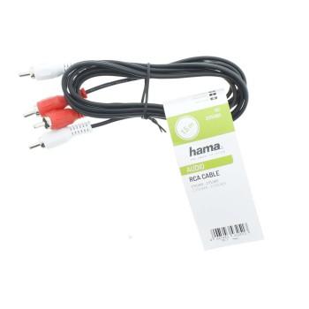 Hama Audio Cable, 2 RCA Plugs - 2 RCA Plugs, 1.5 m 