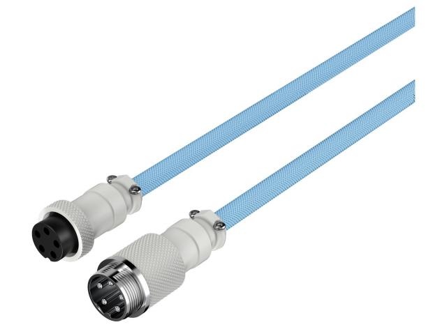 Кабел за клавиатура HyperX Coiled Cable USB-C Light Blue-White 