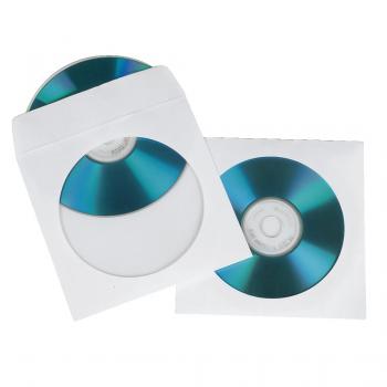 CD/DVD Protective Paper Sleeves, pack of 50 HAMA,white