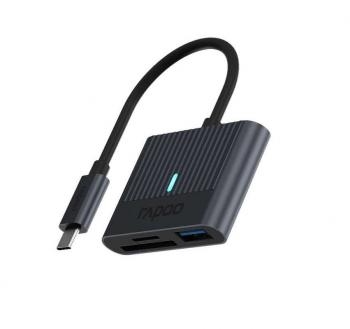 Четец за карти Rapoo UCR-3001, USB-C, Черен