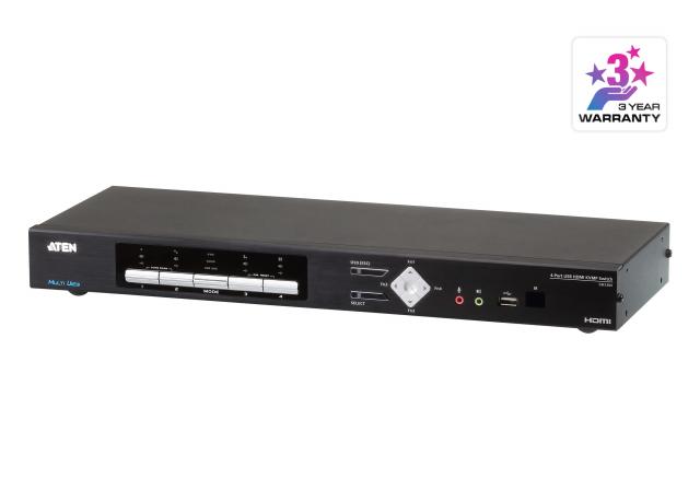 KVM превключвател ATEN CM1284-AT-G, 4 порта, USB, 4K, HDMI, Multi-View 