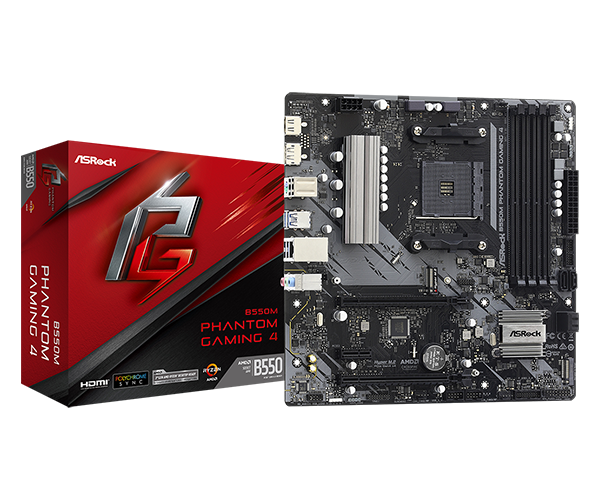 Дънна платка ASRock B550M Phantom Gaming 4, AM4 