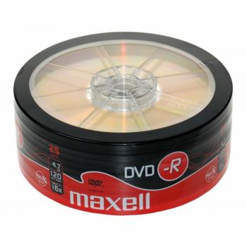 DVD-R MAXELL, 4,7 GB, 16x, 25 pk