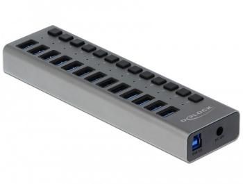 Delock External SuperSpeed USB Hub with 13 Ports, DELOCK-63738