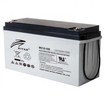 Lead Battery AGM Deep cycle  for solar systems RITAR (DC12-150)12V/150Ah -483 / 170 /241 mm F12/M8 RITAR