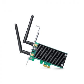 Безжичен адаптер TP-LINK Archer T6E , AC 1300, Dual band, PCI-EX, 2 външни антени