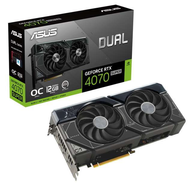 Видео карта ASUS DUAL RTX 4070 SUPER OC 12GB GDDR6X 