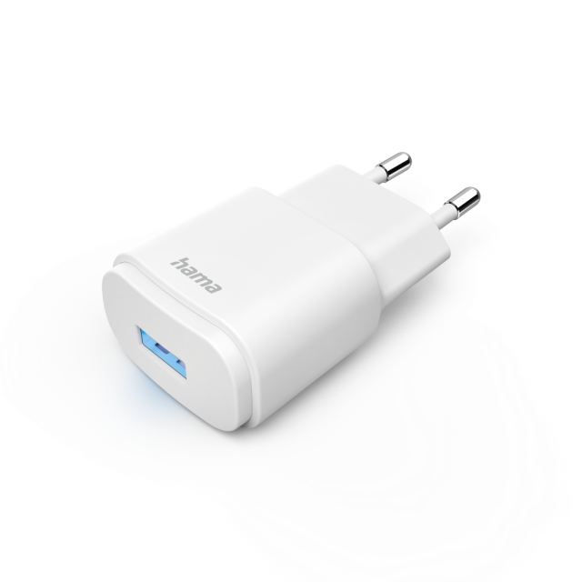 Hama Charger with USB-A Socket, 6 W, white 